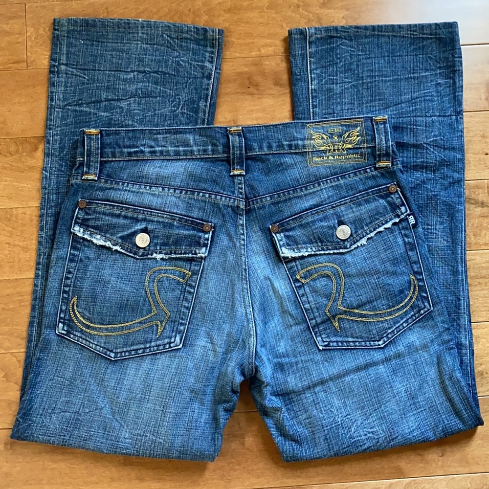 Rock & Republic Jeans Mens Relaxed Fit Sz 34